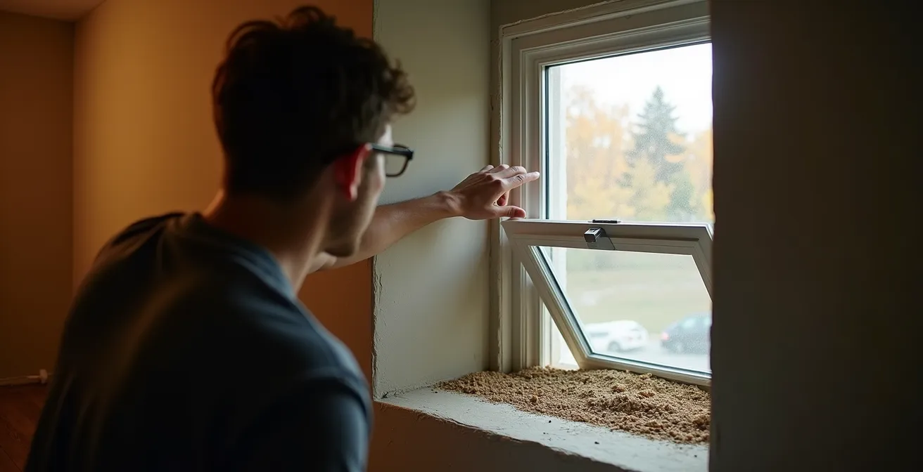Installation d'une fenêtre d'évacuation de sous-sol avec margelle réglementaire